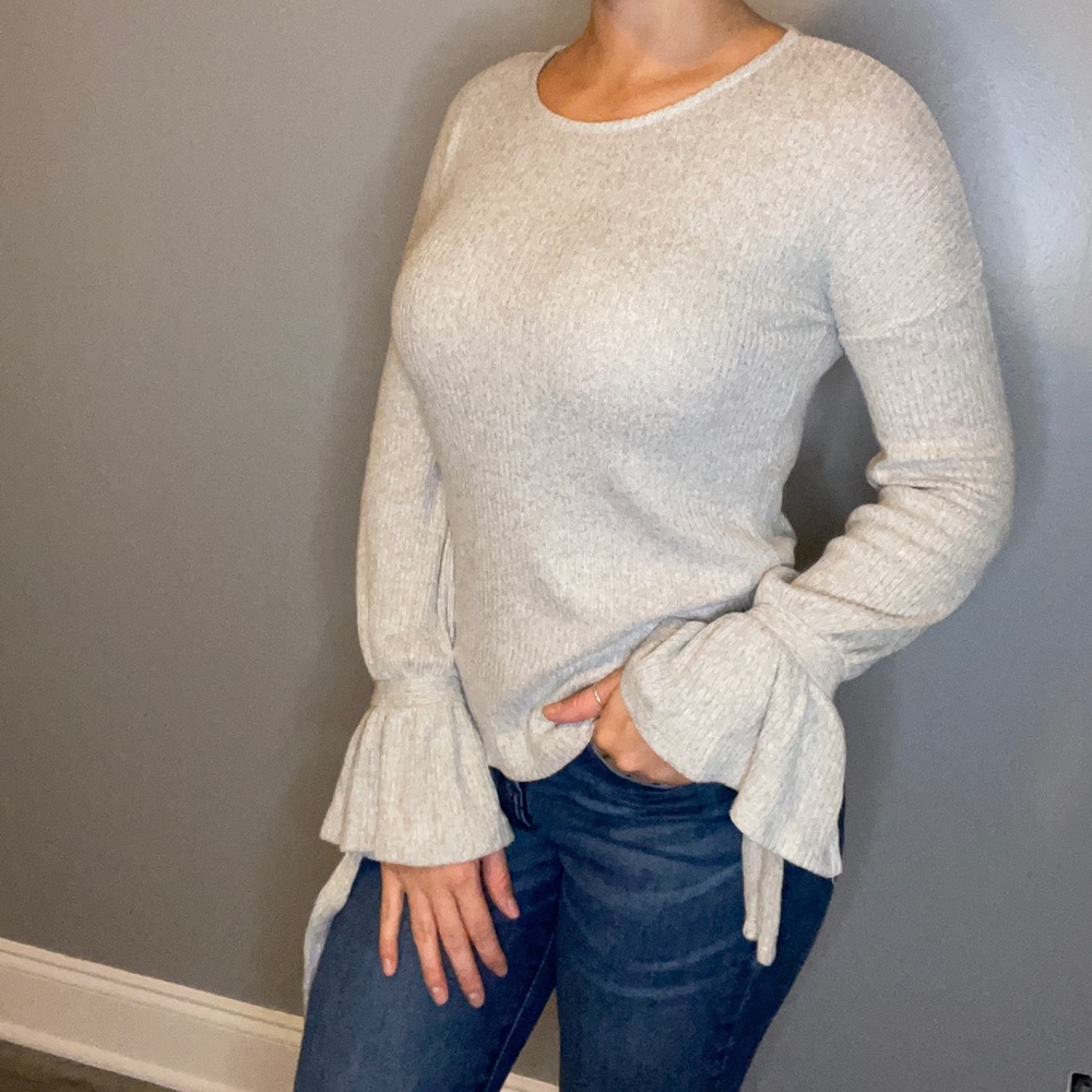 LUCKY BRAND ribbed knit blouse size XS